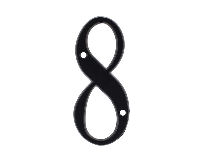 Número "8" de latón sólido 4" Negro 13664 Adir