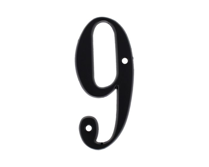 Número "9" de latón sólido 4" Negro 13665 Adir