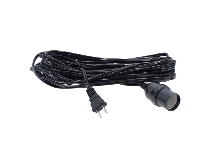 Extensión negra con socket e interruptor 10 m 13828 Adir