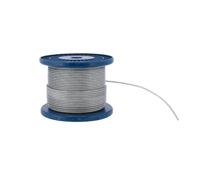 Cable de acero con forro galvanizado 3/32" x 1/8" x 75 metros 13901 Adir