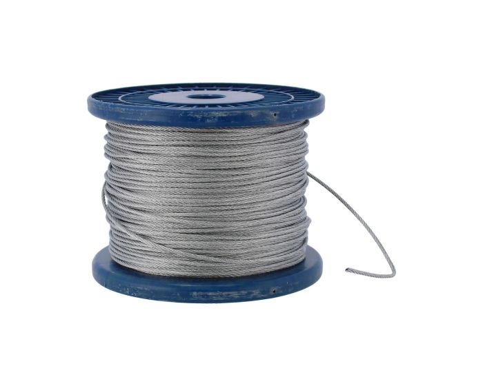 Cable de acero sin forro galvanizado 3/32" x 150 metros 13909 Adir