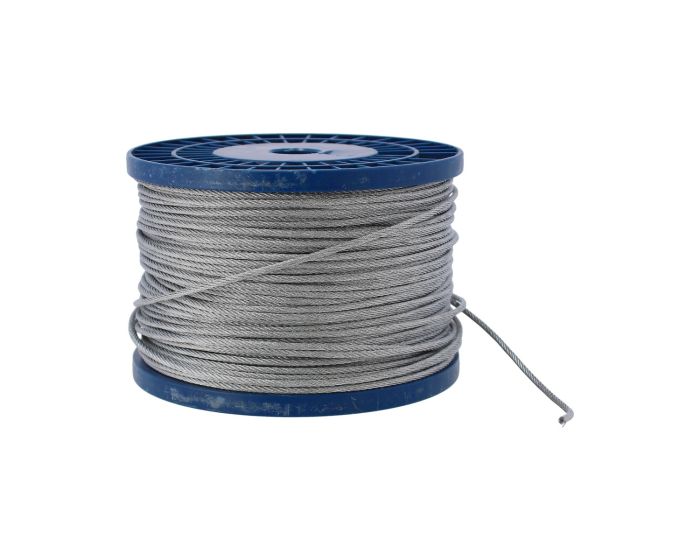 Cable de acero sin forro galvanizado 1/8" x 150 metros 13910 Adir