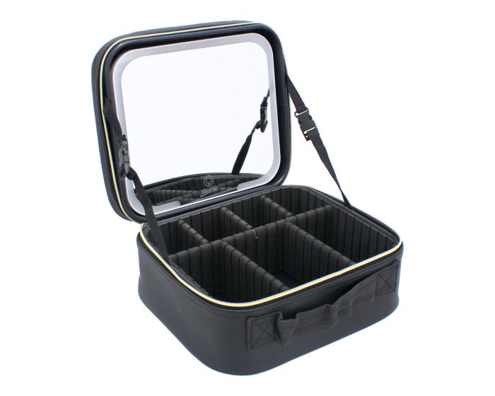 Estuche mediano para maquillaje con luz LED y espejo desplegable 14446 Mavrik