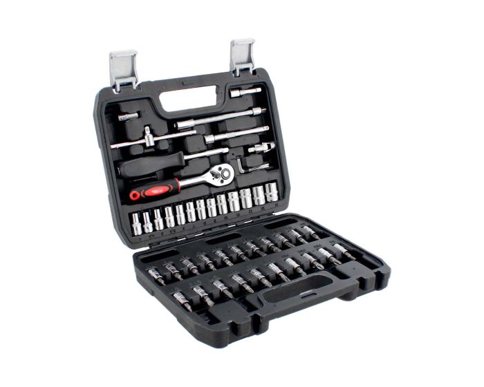 Juego de herramientas mecánicas Autoclé con 46 piezas mando 1/4" 15223 Adir