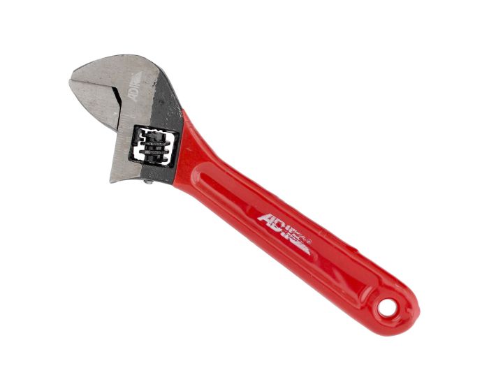Llave ajustable (perico) pavonada con mango de vinil 6" 15424 Adir
