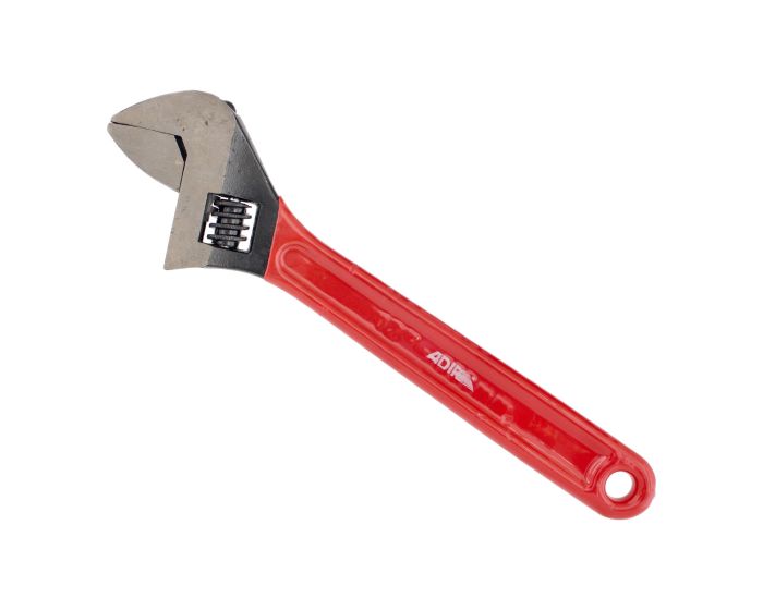 Llave ajustable (perico) pavonada con mango de vinil 12" 15427 Adir