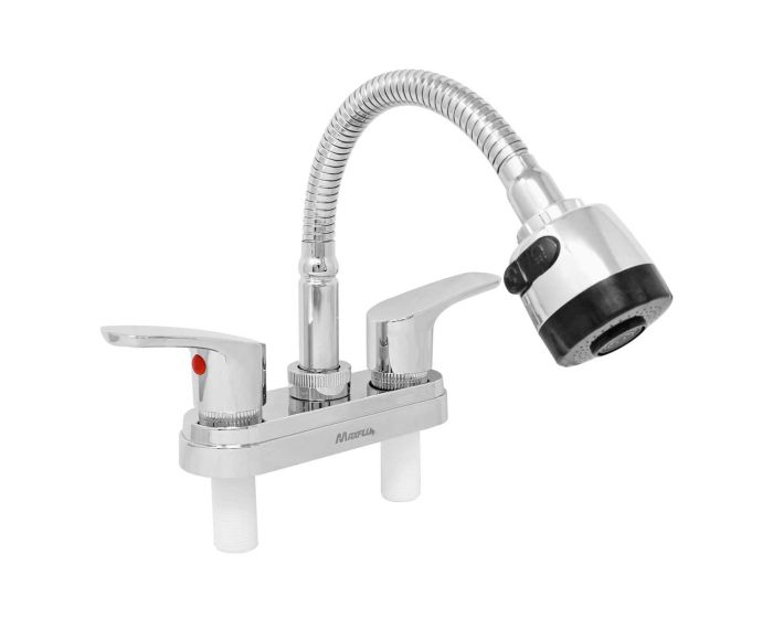 Mezcladora 4" para lavabo cuello flexible 16030 Maxflu