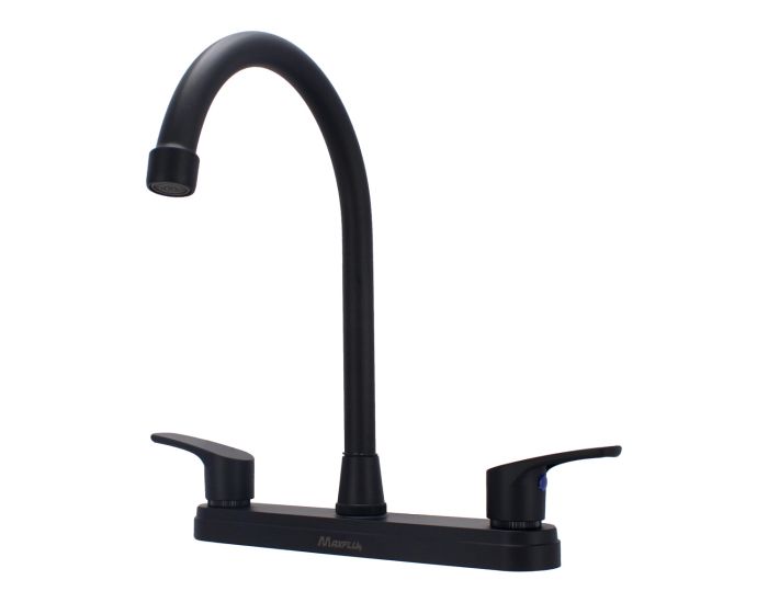 Mezcladora 8" para fregadero Negro 16037 Maxflu