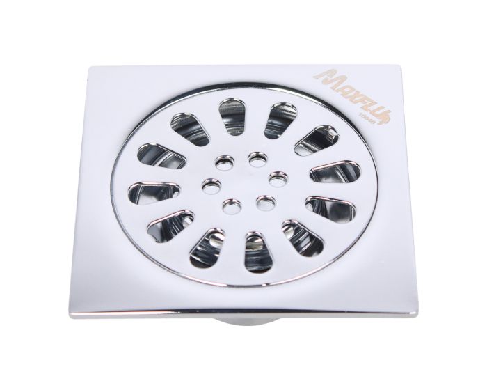 Resumidero cuadrado de acero inoxidable cromo 4" x 4" 16046 Maxflu