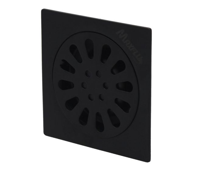 Resumidero cuadrado de acero inoxidable negro 4" x 4" 16047 Maxflu