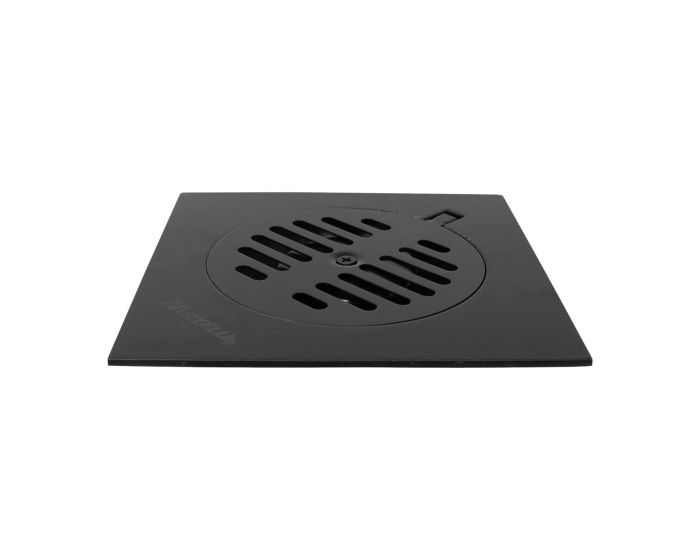 Resumidero cuadrado metálico 6" x 6" negro mate 16061 Maxflu