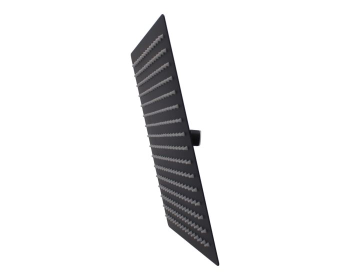 Regadera metálica cuadrada 12" negro mate 16102 Maxflu