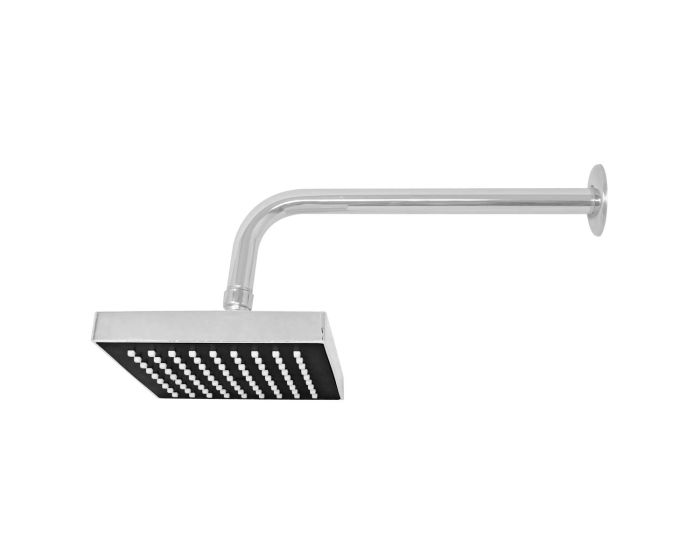 Regadera cuadrada 6" de ABS cromo 16126 Maxflu