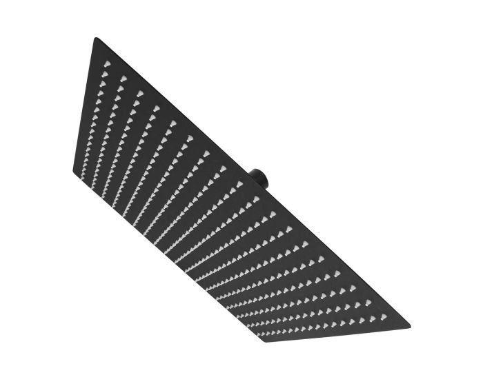 Regadera cuadrada extraplana 16" negro mate 16135 Maxflu