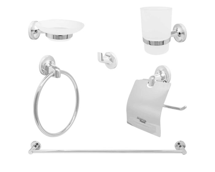 Juego de accesorios para baño cromo 16251 Maxflu