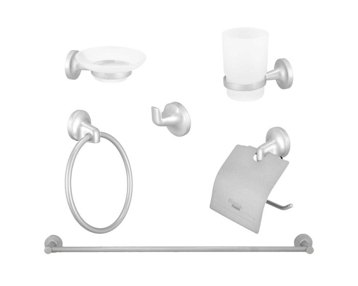 Juego de accesorios para baño gris 16251 Maxflu