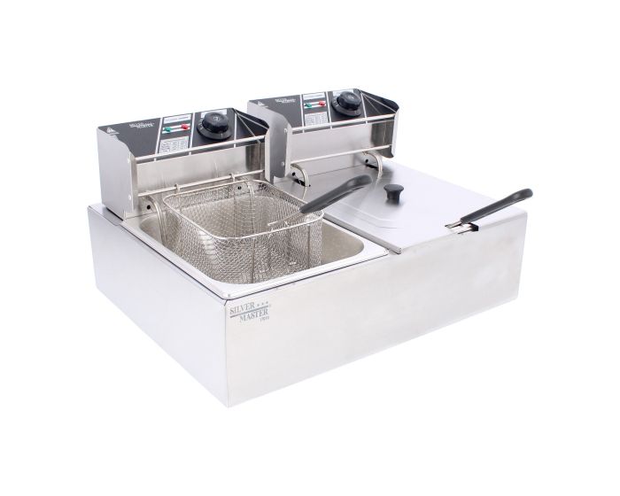 Freidora eléctrica doble bandeja 12 litros 17010 Silver Master