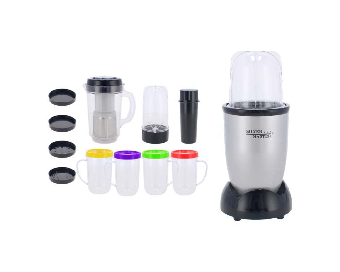 Procesador de alimentos 500 W con 21 piezas 17017 Silver Master
