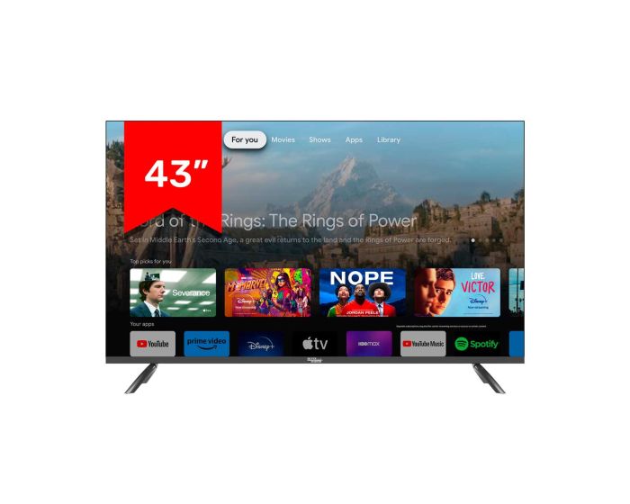 Pantalla QLED Smart TV 43" 17301 Silver Master