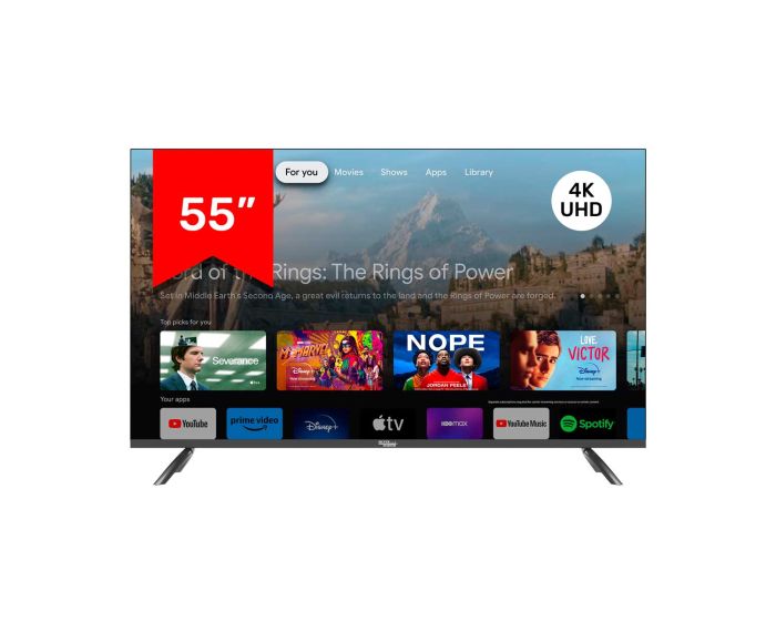 Pantalla QLED Smart TV 4K UHD 55" 17303 Silver Master