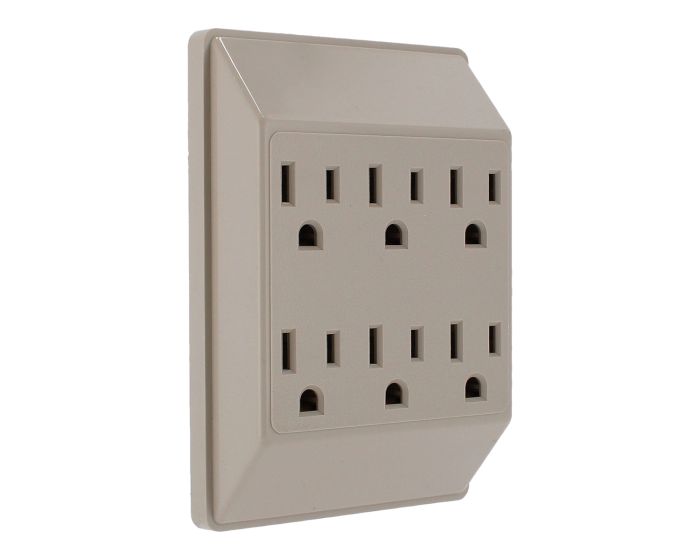 Multicontacto de pared 6 contactos 1753 Adir