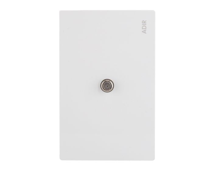 Placa con conector para televisor blanca Línea Cantabria Flat 18018 Adir