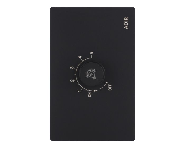 Placa con Dimmer negro mate Línea Cantabria Flat 18035 Adir