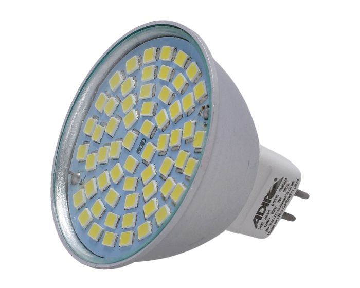 Lámpara 60 LEDs de cristal templado MR16 7 W luz blanca 2432 Adir