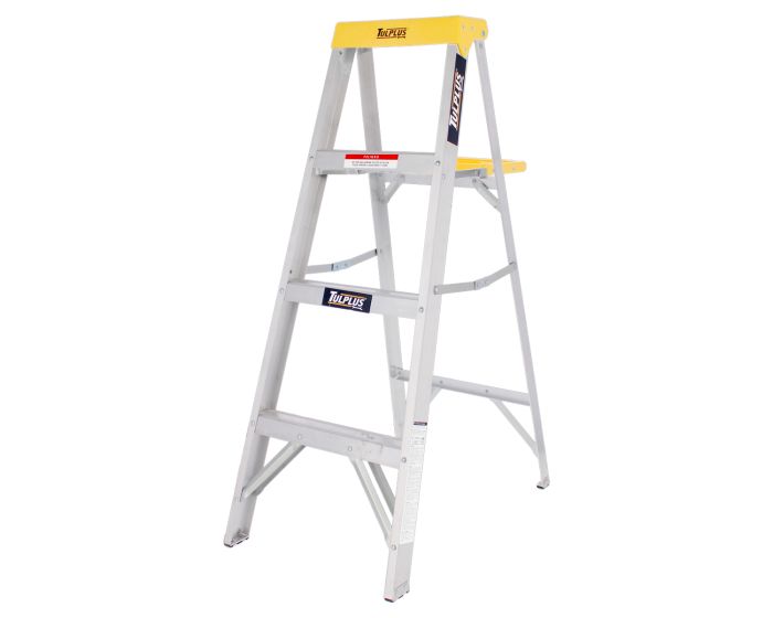 Escalera de tijera de aluminio tipo III con tapa plástica 3 escalones 3170 Tulplus
