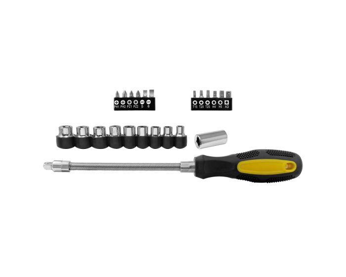 Destornillador con conector flexible y puntas 23 piezas 3221 Tulplus