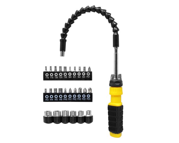 Kit de destornillador con extensión flexible 40 piezas 3222 Tulplus