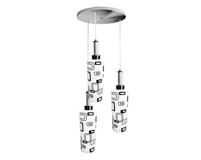 Luminario colgante decorativos satinado modulación cuadrada 3 piezas 4205 Adir