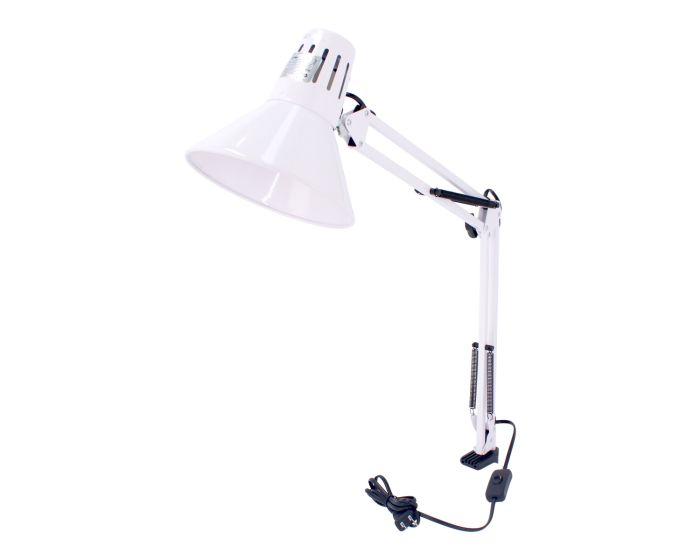 Luminario de escritorio con brazo flexible y base ajustable blanco 4720 Adir
