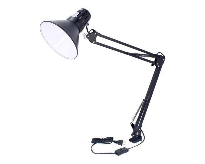 Luminario de escritorio con brazo flexible y base ajustable negro 4721 Adir