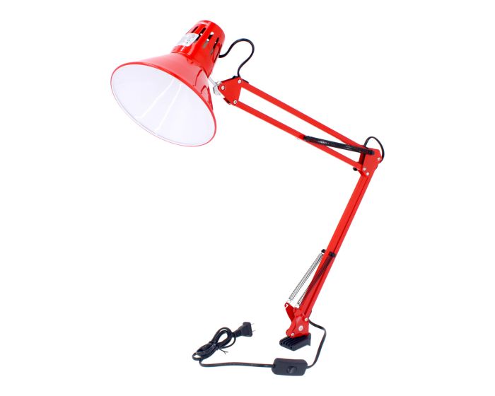 Luminario de escritorio con brazo flexible y base ajustable rojo 4722 Adir