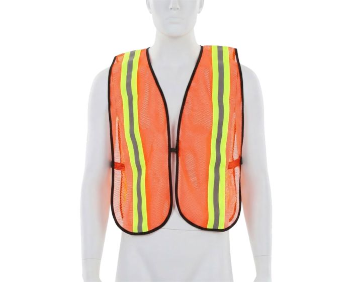 Chaleco de seguridad naranja con cinta doble de alta visibilidad 508 Adir