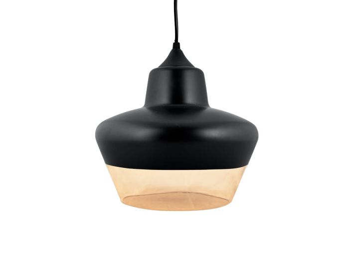 Luminario decorativo de cristal negro Gold Finish Ildir 5302 Adir