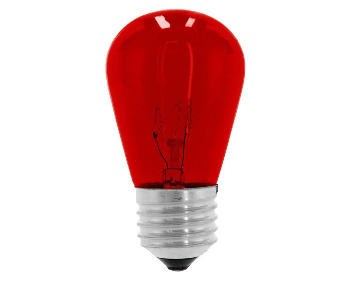 Lámpara incandescente S-14 11 W Rojo 6000 Adir