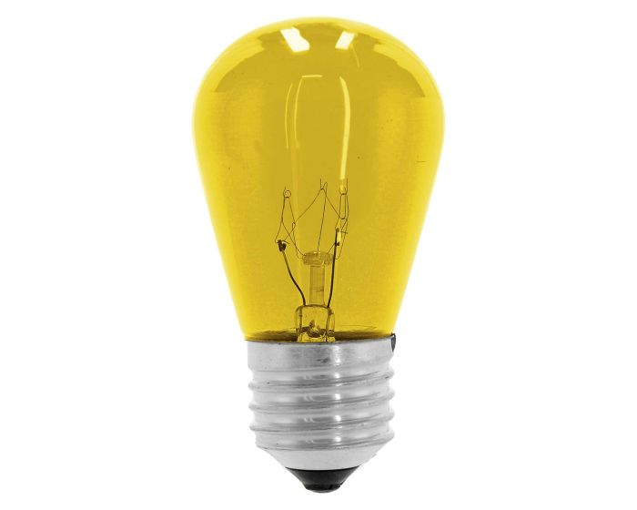 Lámpara incandescente S-14 11 W Amarillo 6002 Adir