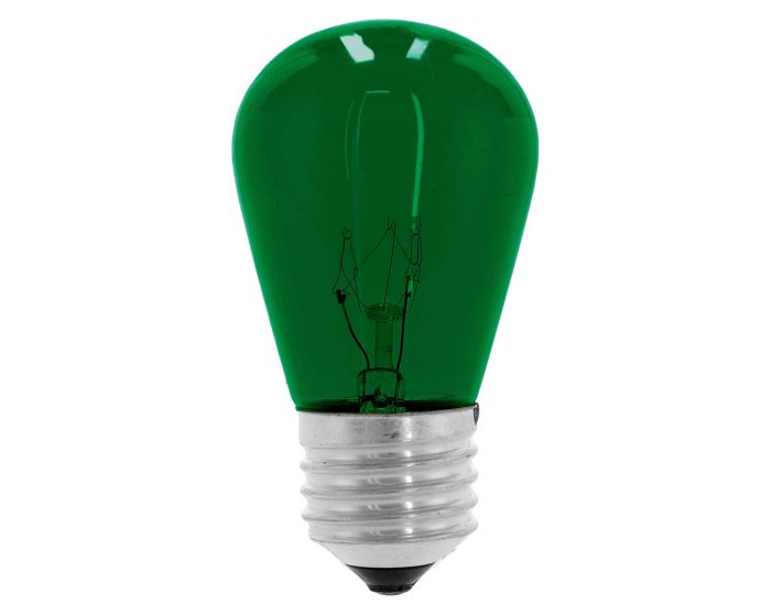 Lámpara incandescente S-14 11 W Verde 6003 Adir