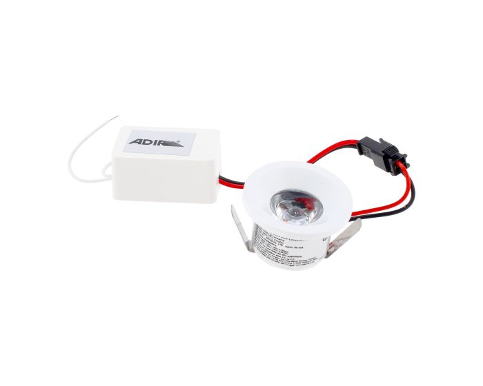 Micro empotrado de LED circular marco blanco 3 W Luz blanca 6350 Adir