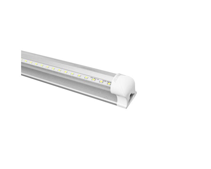 Luminario LED T8 base de aluminio 2,400 mm 36 W cobertor transparente 36 W luz blanca 6603 Adir