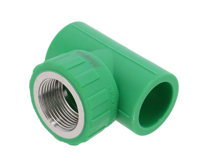 Tee rosca central Hembra ø 25 x 3/4" para tubo PP- R 7138 Maxflu