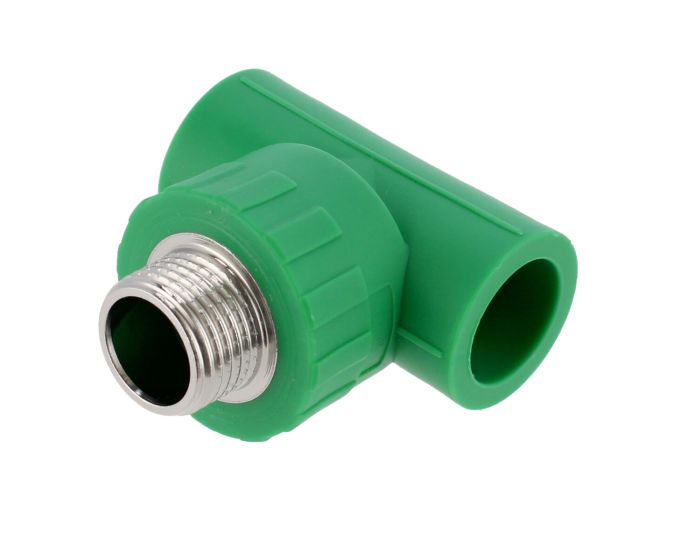 Tee PPR Rosca Central Macho 20 mm x 1/2" 7140 Maxflu