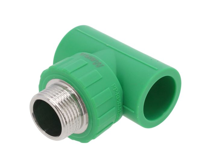 Tee rosca central Macho ø 25 x 3/4" para tubo PP- R 7141 Maxflu