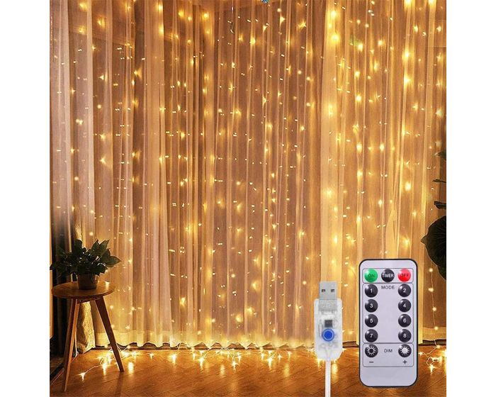 Cortina serie de luces LED 3 x 3 m 8822 Mavrik