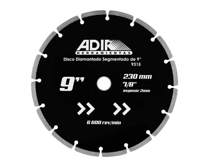 Disco diamantado segmentado de 9" 9315 Adir