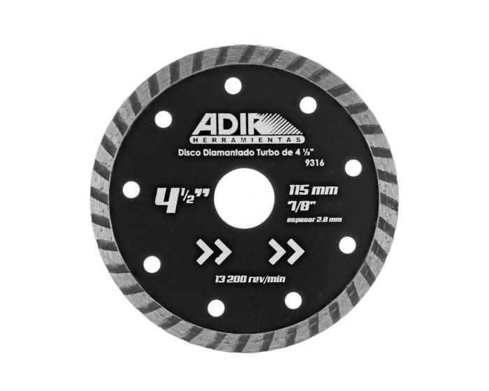 Disco diamantado turbo de 4-1/2" 9316 Adir