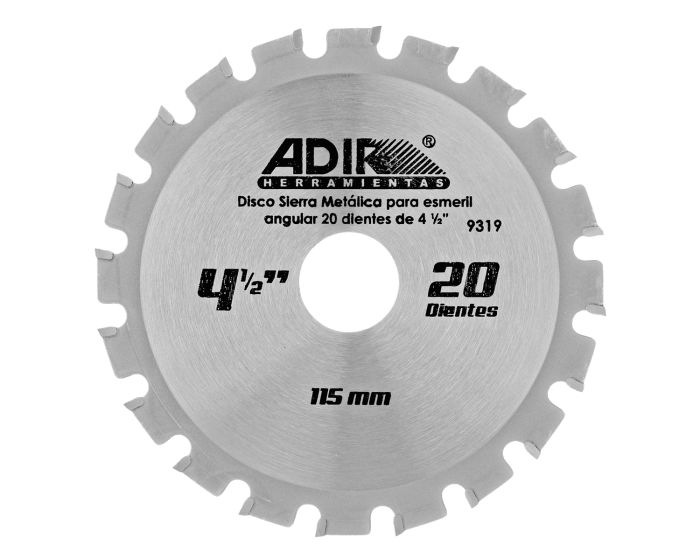 Disco sierra para esmeril de 20 D x 4-1/2" 9319 Adir