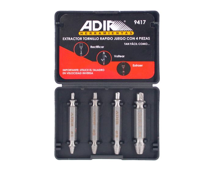 Extractor tornillo rápido juego con 4 piezas 9417 Adir